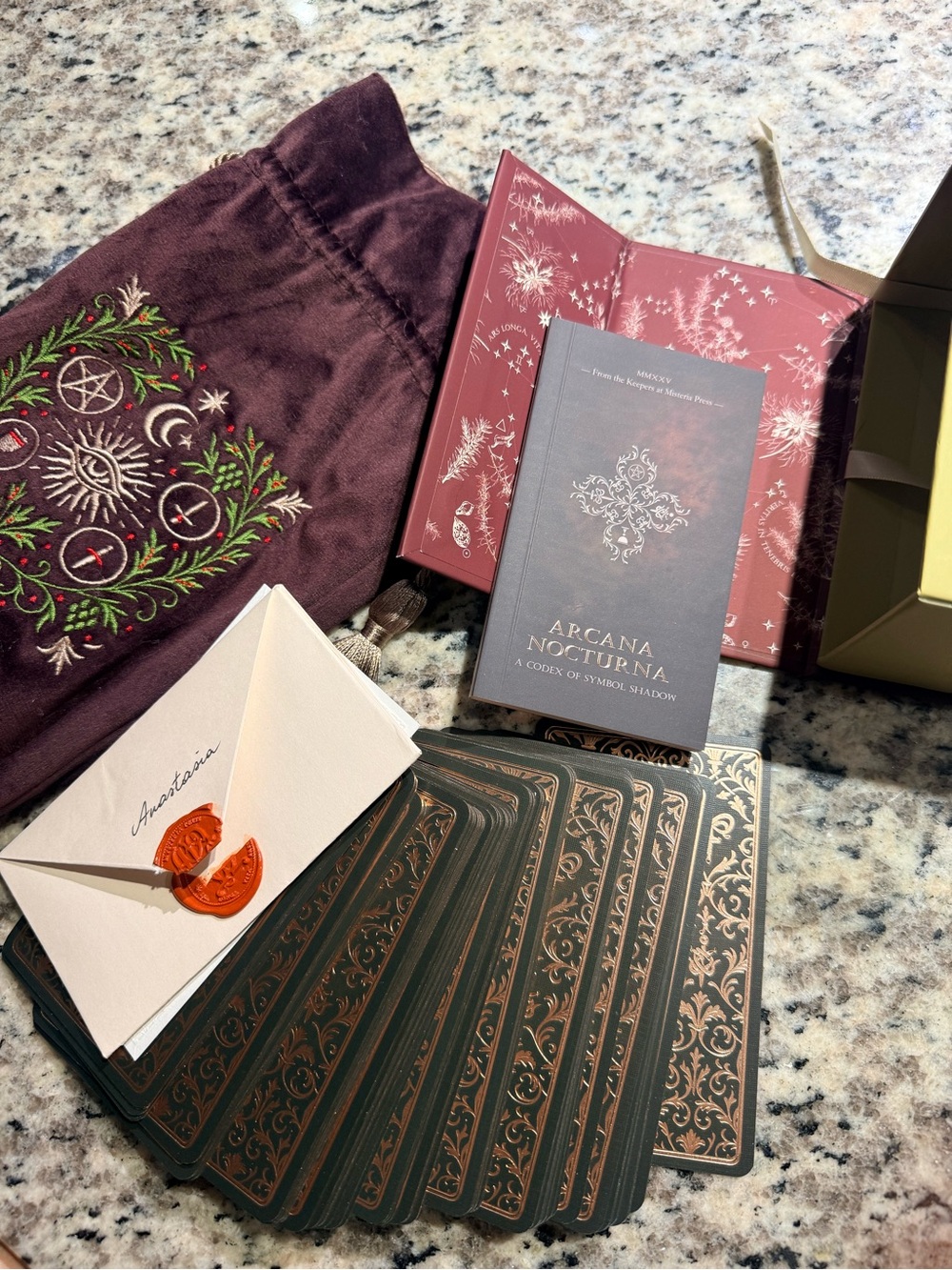 Brand new Arcana Nocturnal Tarot first edition, guidebook, bag